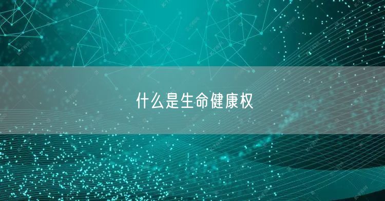 什么是生命健康权