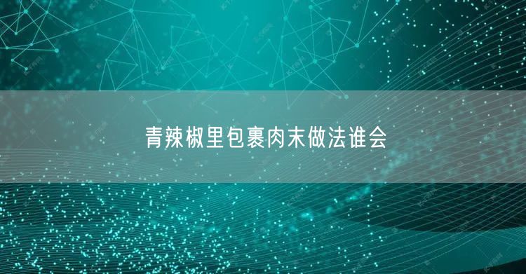 青辣椒里包裹肉末做法谁会