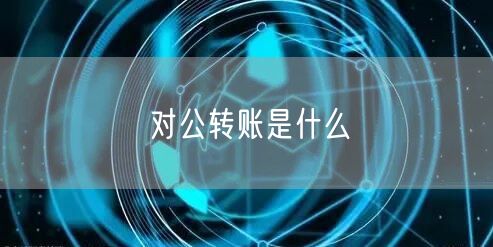 对公转账是什么