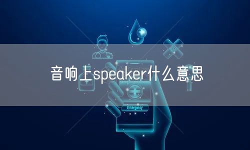音响上speaker什么意思
