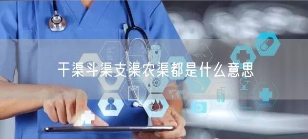干渠斗渠支渠农渠都是什么意思