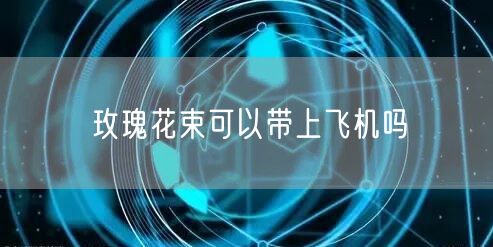 玫瑰花束可以带上飞机吗