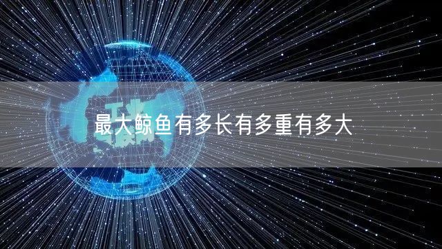 最大鲸鱼有多长有多重有多大
