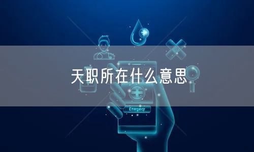 天职所在什么意思
