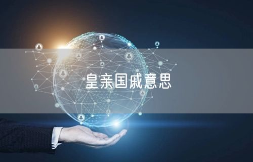 皇亲国戚意思