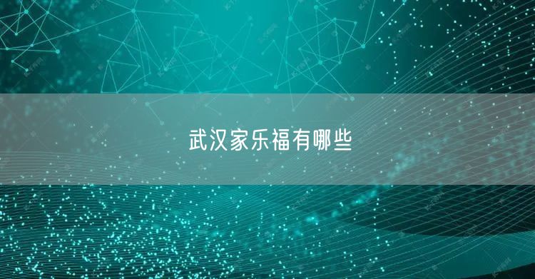 武汉家乐福有哪些