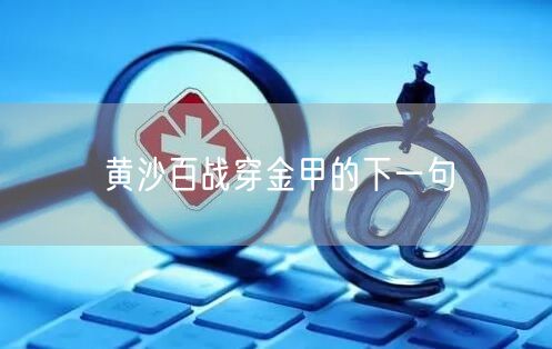 黄沙百战穿金甲的下一句