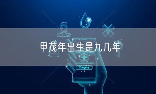 甲茂年出生是九几年