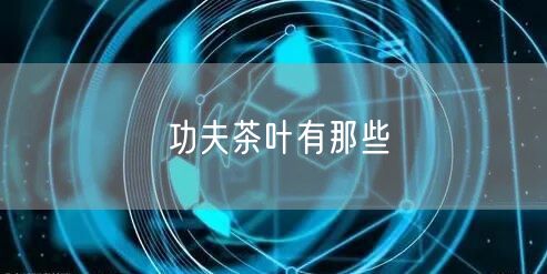 功夫茶叶有那些