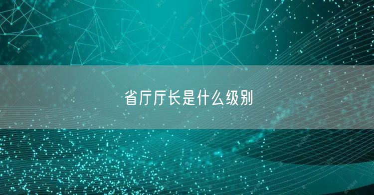 省厅厅长是什么级别