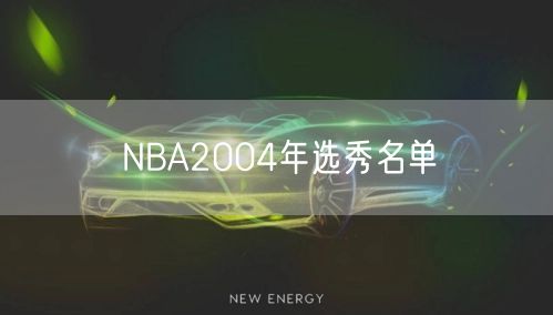 NBA2004年选秀名单